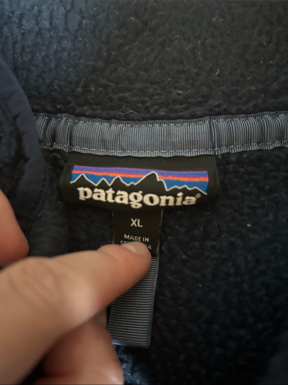 Patagonia Womens Navy Half-Zip Fleece Pullover XL - Picture 2 of 7